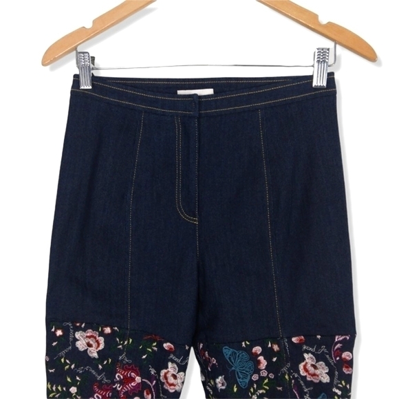 Cinq a Sept  Eva-Marie Embroided Jean Size 2 Retail  $395 - Picture 4 of 11